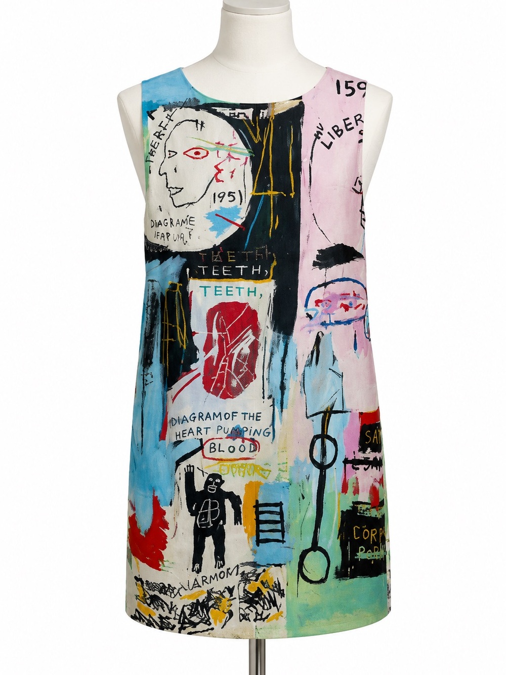 Alice + Olivia Basquiat  Sleeveless Multicolored Printed Shift Dress -  .Size-8